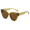 2024 New cross-border color-blocking sunglasses for women with large faces to look slimmer, cat-eye fashionable and versatile sunglasses for sun protection and shading Specification image